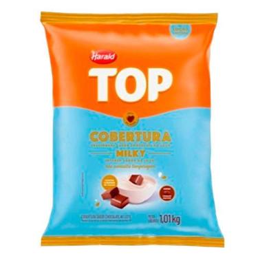 Imagem de Gotas de Chocolate Fracionado Top Ao Leite Milky 1,01kg - Harald