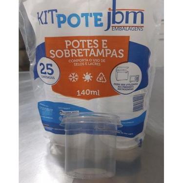 Imagem de Pote Redondo com Tampa Freezer e Micro-ondas 140ml c/25 Unidades - JBM