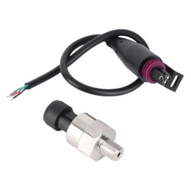Imagem de Transdutor de pressão de rosca 1/8NPT sensor emissor de aço inoxidável 100psi para óleo combustível ar água