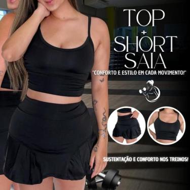 Imagem de Conjunto Short Saia e Top Suplex Fitiness - Fits  Life - Fits Life, Pr
