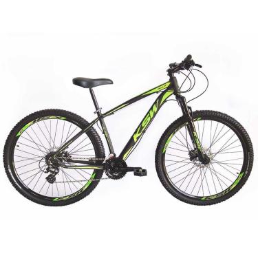 Imagem de Bicicleta Aro 29 KSW XLT 2020 Altus 24v e Trava Preto com Verde 17