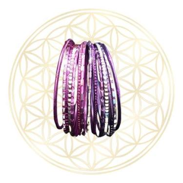 Imagem de Kit com 7 Pulseiras Tradicional Indiana - Fluir, Lilás