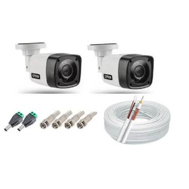 Imagem de Kit Segurança 2 Câmeras Digitais infravermelho HD + acessórios - Citro