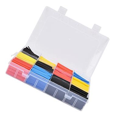 Imagem de FTVOGUE Conjunto de Tubos de Encolhimento Térmico, Tubos de Proteção de Isolamento de PE Coloridos, de Manga de Cabo Industrial para Largura de Banda de Arame e Codificação de Cores, 530 a 800 Peças
