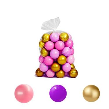 Imagem de Kit 100 Bolinhas Piscina Decoração Festa 3 Cores Coloridas - KIDSBEHAP