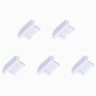 Imagem de Skweawert 5 peças de plugues antipoeira de porta micro USB, tampas de silicone, protetor de porta para PC, laptop, notebooks, outros dispositivos, 0,26 x 0,09 (C x L)