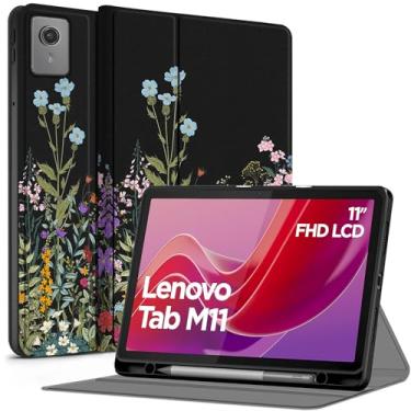 Imagem de Aippdo Capa para Lenovo Tab M11/Tab K11 LTE 11 polegadas 2024 TB330FU com suporte para caneta, capa traseira de TPU macio, suporta despertar/hibernar automaticamente.