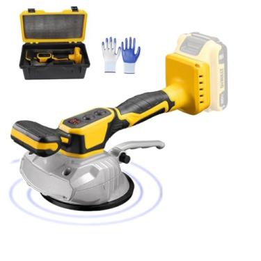 Imagem de Yorlpikc Nivelador De Pisos Por Vibração, Para Dewalt, Bateria Máxima De 20 V, Ferramenta Vibratória Portátil Sem Fio Com 8 Velocidades Ajustáveis, Ventosa, Visor Digital, Piso, Piso, Azulejo, Pared