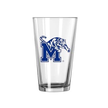 Imagem de Copo de cerveja NCAA Memphis Tigers Gameday Classic de 473 ml – Vidro durável com logotipo ousado do time – Aro resistente a lascas para fãs, portas traseiras, bares domésticos e uso diário