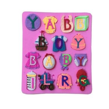 Imagem de Molde de silicone alfabeto baby boy girl para decorar f449 - CM