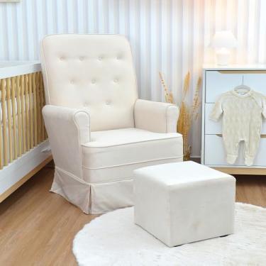 Imagem de Poltrona Amamentação Julia com Puff e Balanço Gariani