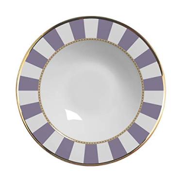 Imagem de Conjunto Alleanza de 6 Pratos Fundo Lavender Strip