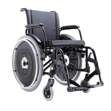 Imagem de Cadeira de rodas avd alumínio avd 38 cm - ortobras, Preta