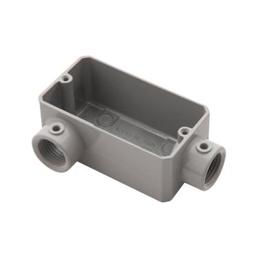 Imagem de Condulete Fixo 3/4 Tipo LR Tramontina sem Tampa sem Rosca e com Pintura Eletrostática a Pó