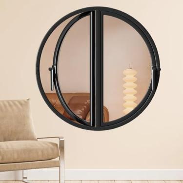 Imagem de Janela redonda semiaberta (vidro transparente preto — 60 cm)