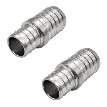 Imagem de Fitvell Conector de farpa de mangueira PEX de 3/10.2 cm para mangueira de 3/10.2 cm adaptador de emenda redutor para água/combustível/ar (pacote com 2)