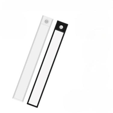 Imagem de Led para Cozinha, Luminãária de Teto para Cozinha de Led, Smart Luminária Inteligente Ultra com Sensor de Movimento sem Fio E Recarregável Usb Fino Barra(20CM | PRETO,1 Luminária)