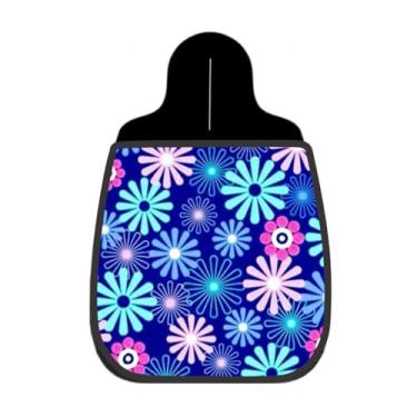 Imagem de Lixeira De Carro Organizador Lixinhocar Flores Estilizadas Azul Rosa