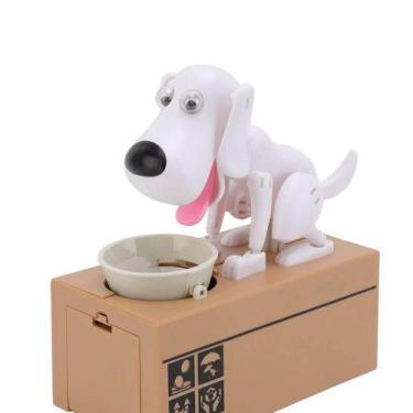 Imagem de Cofrinho Eletronico Infantil Cachorro Que Come Moeda Branco - OUTRAS M