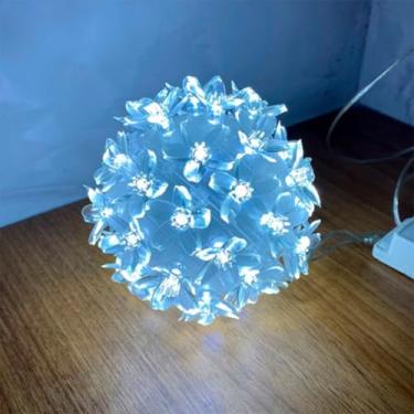 Imagem de Genérico, Globo Lampadas Luzes Led Flor 50L 110V Tomada Bola Iluminação Decoração Natal Casamentos Festas Cor:Branco