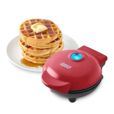 Imagem de DASH Mini máquina de waffle - molde de waffle de 10 cm, ferro de waffle antiaderente com aquecimento rápido, superfície antiaderente - Mini máquina de waffle perfeita para crianças e famílias, basta