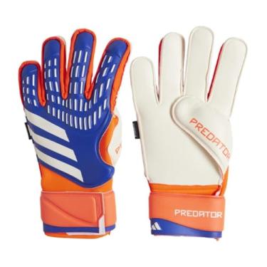 Imagem de adidas Luvas de goleiro unissex Match Fingersave, azul lúcido, vermelho solar/branco, 12