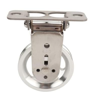 Imagem de Vvikizy Blocos de polia para academia, roda de polia fixa de 88 mm para montagem na parede, roda de tração silenciosa à prova de ferrugem bidirecional, para equipamentos de sistema de polia de fitness