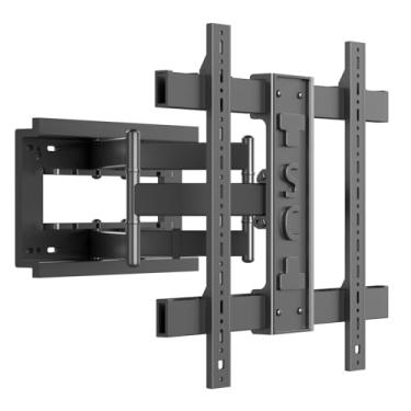 Imagem de GUZHIKU Suporte de parede ultrafino para TV 90 86 85 80 75 65 152.4 cm, suporte de TV de movimento completo para 127.0-228.6 cm, suporte de 85 kg, inclinação, extensão giratória, nivelamento, braço