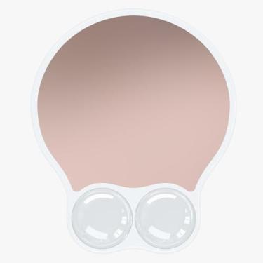 Imagem de RICHEN Mouse pad com descanso de pulso de gel, suporte de pulso ergonômico e confortável para laptop, mouse para alívio da dor com base de poliuretano antiderrapante para escritório e casa (marrom