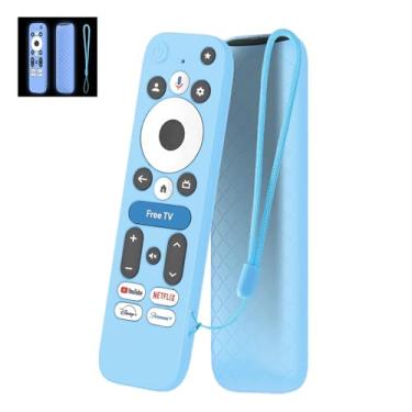 Imagem de Capa para controle remoto onn Google TV 4K Pro Streaming Device, capa de silicone para TV KONXISA com cordão, capa protetora para caixa de televisão, à prova de choque, anti-arranhões e antiderrapante
