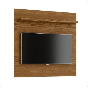 Imagem de Painel Yan Tv 27 29 32 Polegadas Prateleira Superior Inferior Porta Objetos Decoração Sala Quarto Multiuso Cumarú - Lojas RPM