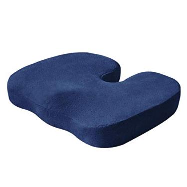 Imagem de Almofadas de assento de espuma viscoelástica para cóccix, alívio da dor ciática, design ergonômico, almofadas de cadeira para assento de carro, escritório, cadeira de computador, roxo 46 x 36 x 7 cm