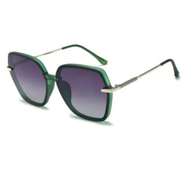 Imagem de HCPIHF Óculos de grau com proteção UV retrô e armação grande (estilo 5)