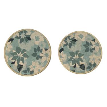 Imagem de Kacyumara Jogo de Descanso de Panela, 2 Peças, Estampado, Emborrachado, 18cm e 20cm de Diâmetro, Base de Borracha, Tecido Poliéster, Resistente a Calor até 180°C