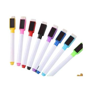 Imagem de Conjunto De Canetas Coloridas Magnéticas Apagáveis Para Quadro Branco 