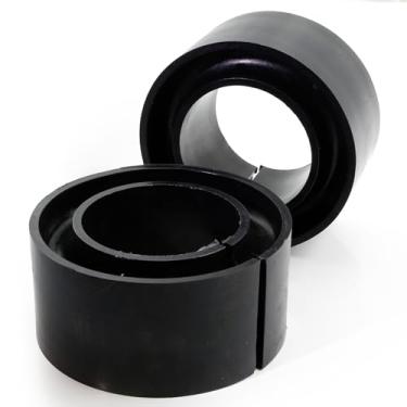 Imagem de ECOMARK Molas helicoidais para várias aplicações, altura interna de parede de 1,68 polegadas, preto, compatível com guinchos de limpa-neve, reforço de suspensão de bobina progressiva, inserção de