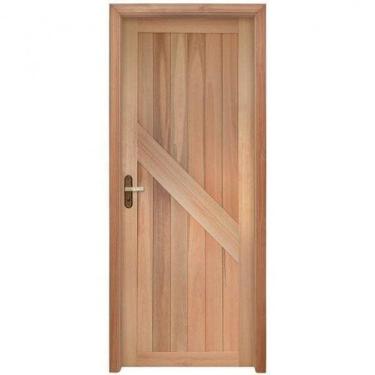 Imagem de Porta de Madeira Lambril 213x94cm com Batente 9,4cm Ewk P14 M30 Rondos