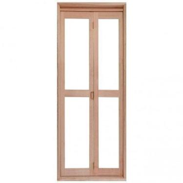 Imagem de Porta de Madeira Camarão 213x84cm com Marco e Batente 14cm Ewk P25 Ron