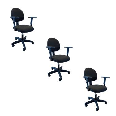 Imagem de Kit 3 Cadeiras de Escritório Oficial Operativa