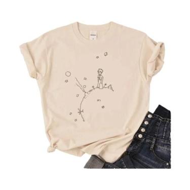 Imagem de Mulheres e meninas engraçadas The Little Prince T Shirt, Harajuku T-sh