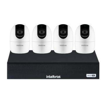 Imagem de Kit 4 Câmeras Full HD Im4 C Intelbras Branca Nvd 1404 Intelbras Com 4 Canais