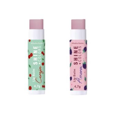 Imagem de Kit c/ 2 Lip Balm Amora e Cereja Shine Colors FPS15 4,7G ( (2772-2273kit)