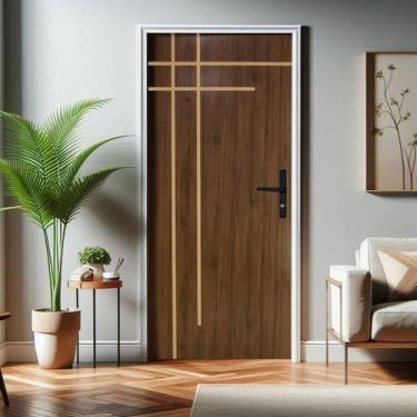 Imagem de Folha de Porta de Madeira 210x80x3,5cm Duraplac - CRV Portas e Janelas