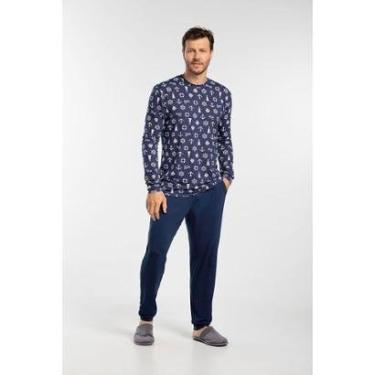 Imagem de Conjunto Pijama Masculino Em Malha Longo Estampado-Masculino