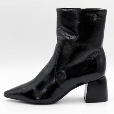 Imagem de Bota Bottero em Verniz Cano Curto Salto Médio Feminina-Feminino