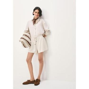 Imagem de Shorts Feminino Evasê Com Linho-Feminino