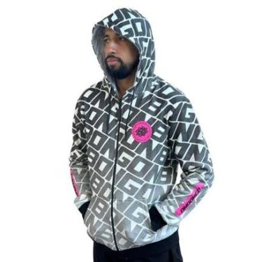 Imagem de Moletom Masculino Onbongo Aberto Branco ON022-Masculino