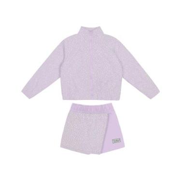 Imagem de Conjunto Jaqueta com Shorts Saia Trick Nick Roxo, 4, Roxo