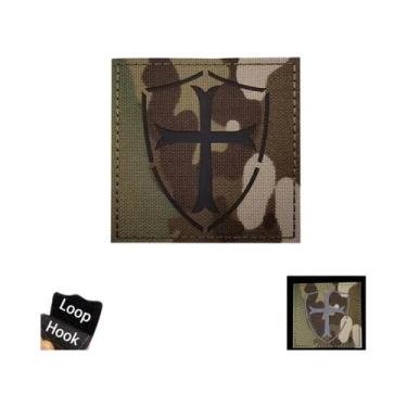 Imagem de Patch Bordado Dos Cavaleiros Templários Cruzados, Braçadeira Tática Mi