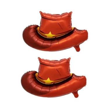 Imagem de Balões Metalizados Rosa Em Formato De Chapéu E Bota, 2 Peças, Decoraçã